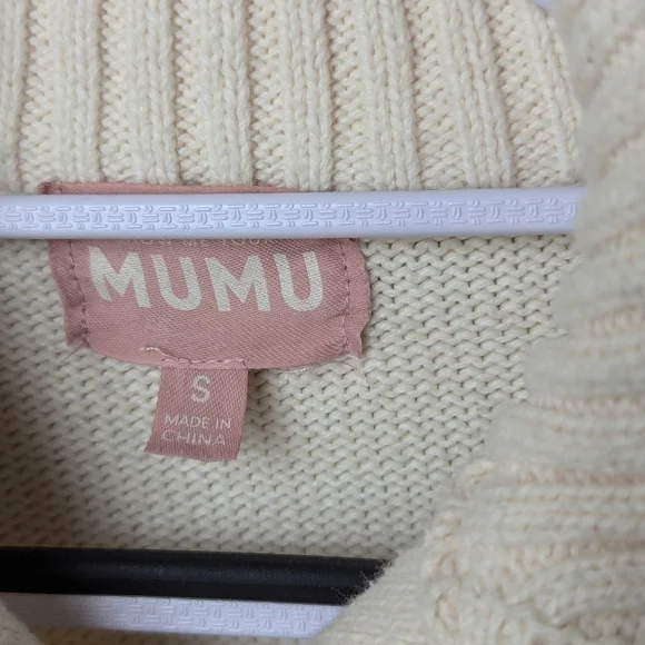 Show Me Your Mumu Weston Half Zip Pullover Womens Small Sweater Shirt - Picture 3 of 13